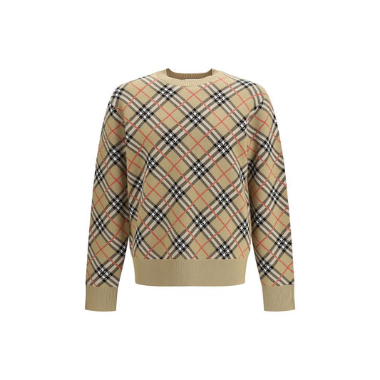 Felpa Burberry in cotone beige