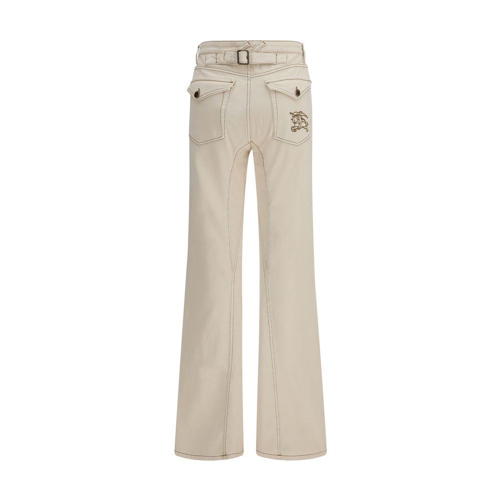 Burberry Jeans Bootcut in Cotone Beige