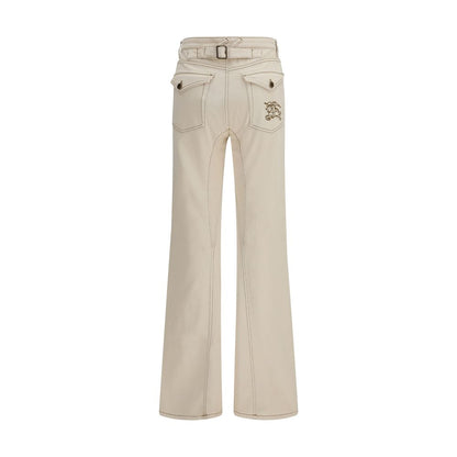 Burberry Jeans Bootcut in Cotone Beige