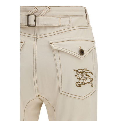 Burberry Jeans Bootcut in Cotone Beige
