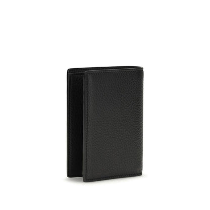 Portefeuille Bos Taurus en cuir de veau noir Saint Laurent