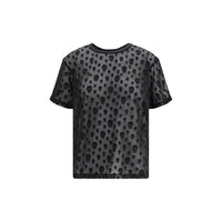 T-shirt Alexander McQueen in poliammide nera