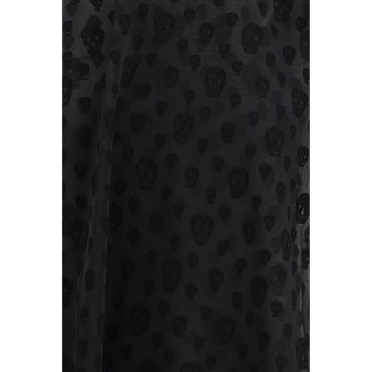 T-shirt Alexander McQueen in poliammide nera