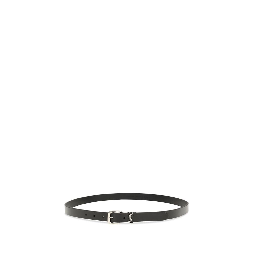 Cintura regolare Saint Laurent in cotone nero