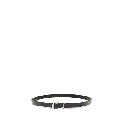 Cintura regolare Saint Laurent in cotone nero