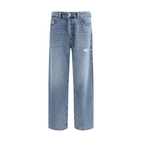 Jeans Diesel Blu in Cotone a Vestibilità Comoda