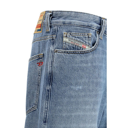 Jeans Diesel Blu in Cotone a Vestibilità Comoda