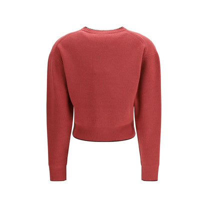Felpa Chloé in lana rossa "Oves Aries"