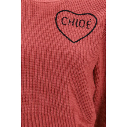 Felpa Chloé in lana rossa "Oves Aries"