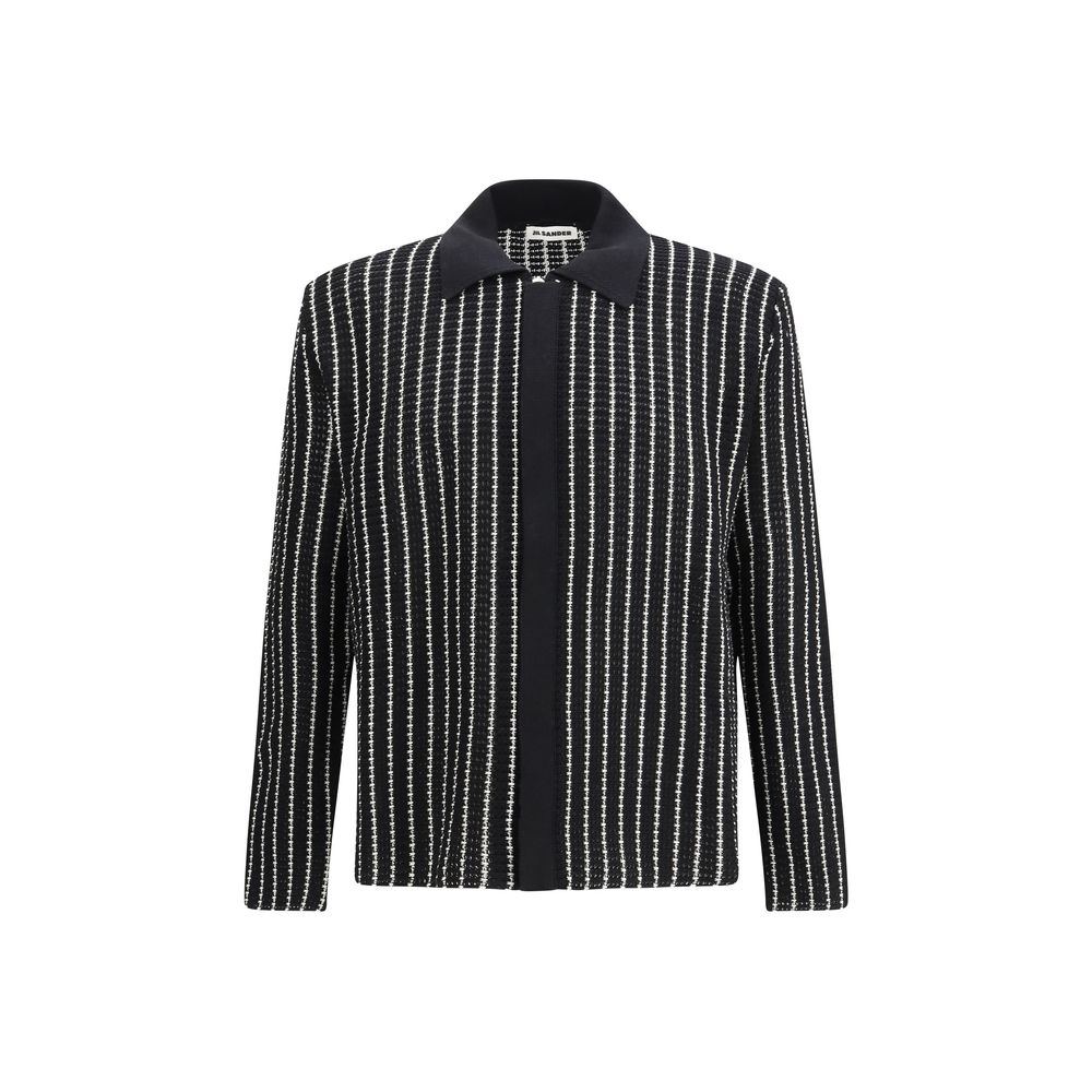 Cardigan Jil Sander in cotone nero