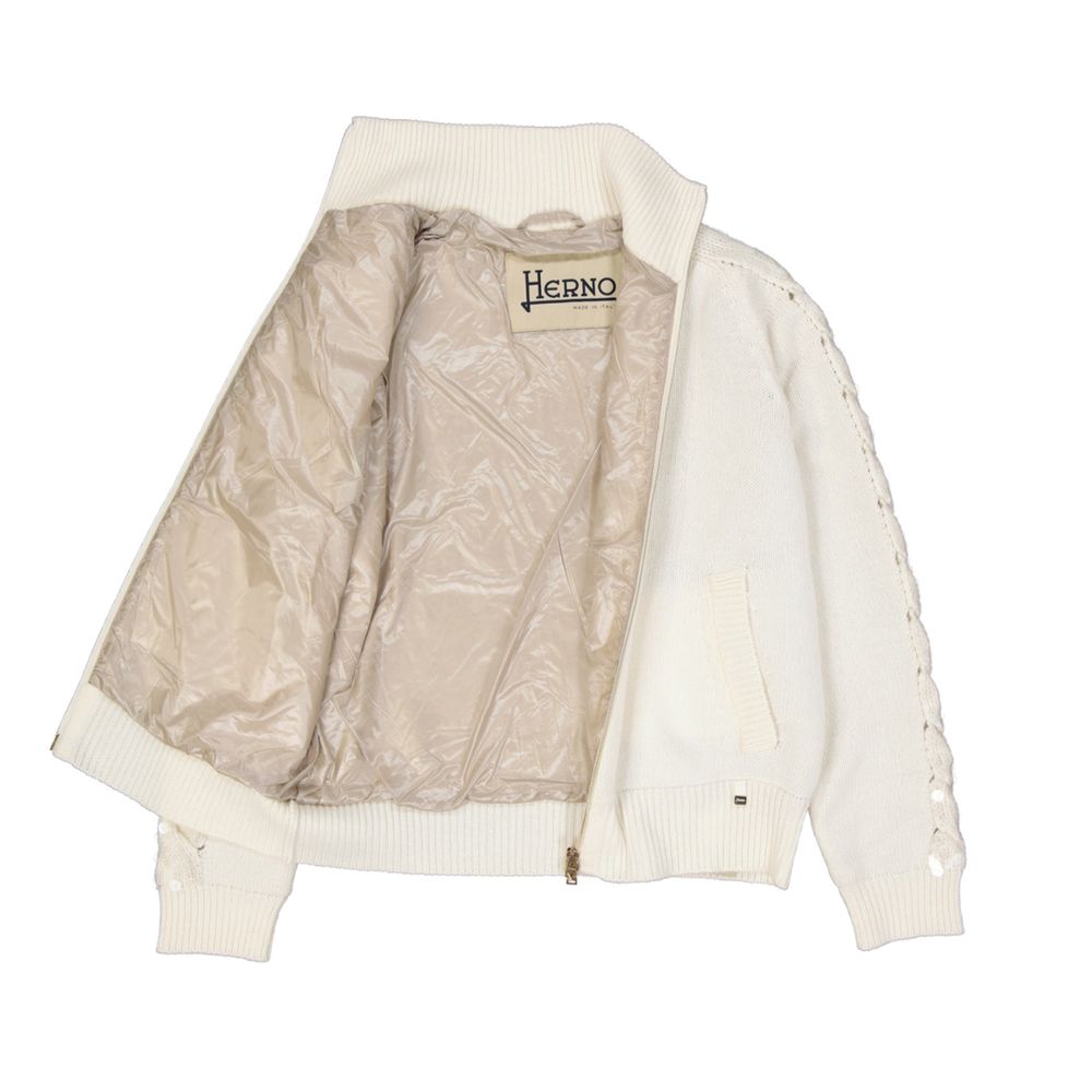 Gilet en cachemire blanc Herno