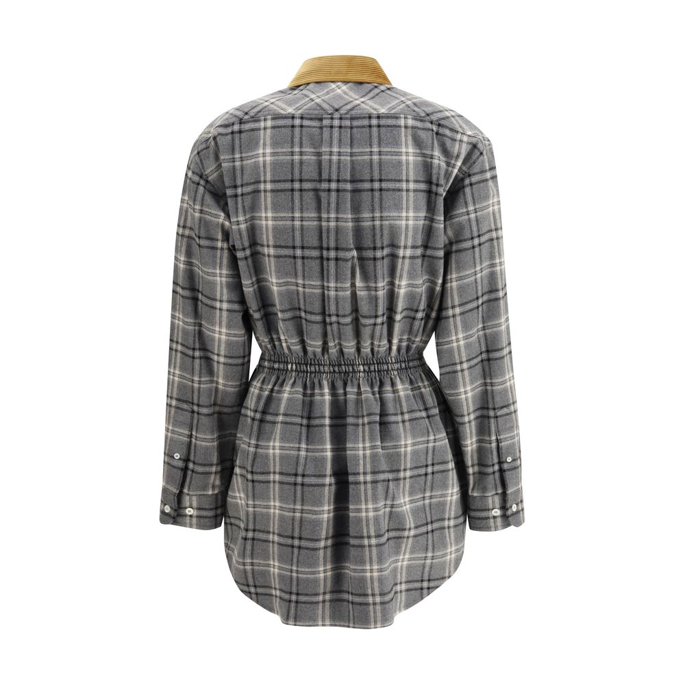 Robe décontractée Miu Miu en coton gris