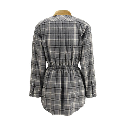Robe décontractée Miu Miu en coton gris