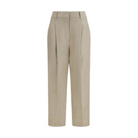 Brunello Cucinelli Pantaloni casual beige in lino