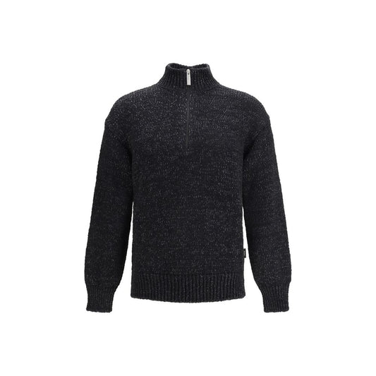 Felpa Nera di Cotone LAMINAR