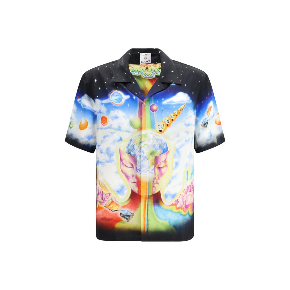 Camicia in seta fantasia multicolore Casablanca