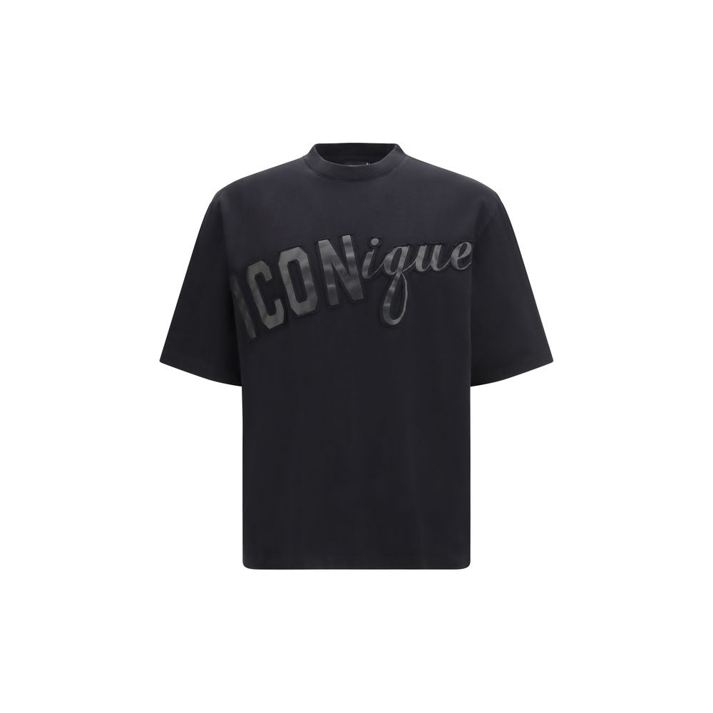 T-shirt nera in cotone Dsquared²