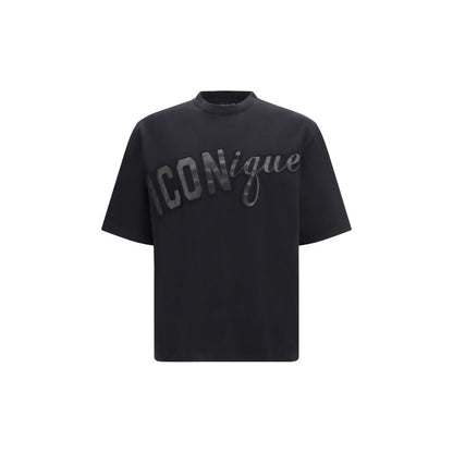 T-shirt nera in cotone Dsquared²