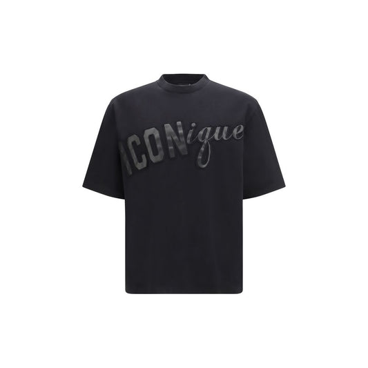 T-shirt nera in cotone Dsquared²