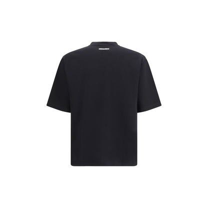 T-shirt nera in cotone Dsquared²