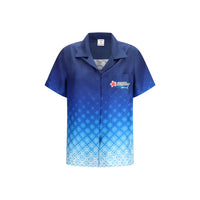 Camicia Casablanca Blue in Seta Fantasia