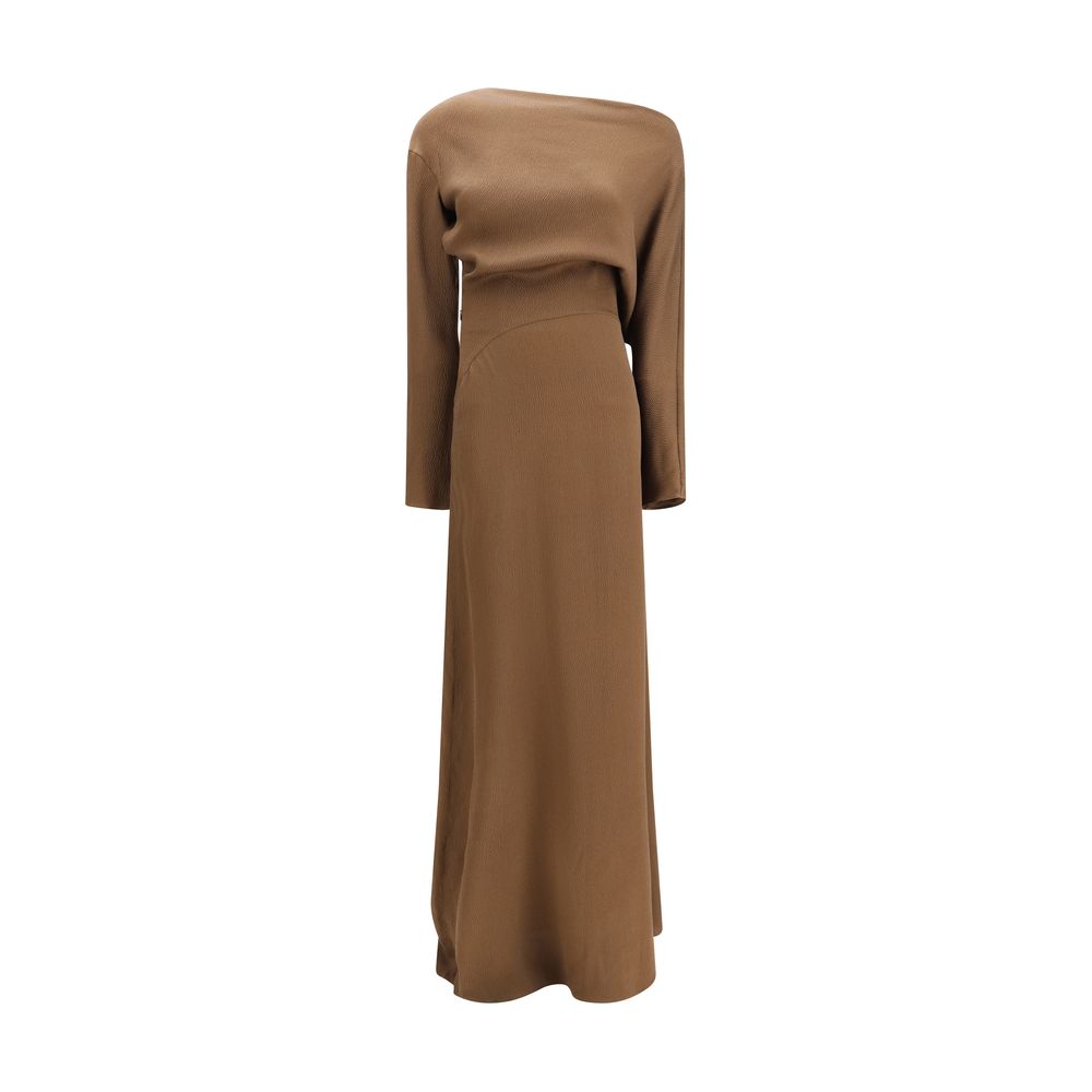 Robe décontractée Petar Petrov en soie marron
