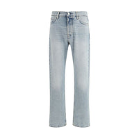 Jeans dritti in cotone blu Haikure