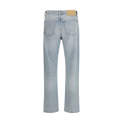 Jeans dritti in cotone blu Haikure