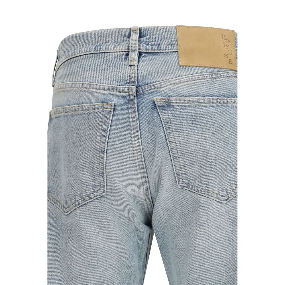 Jeans dritti in cotone blu Haikure