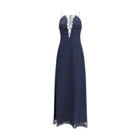 Abito casual in seta blu Kristina Ti