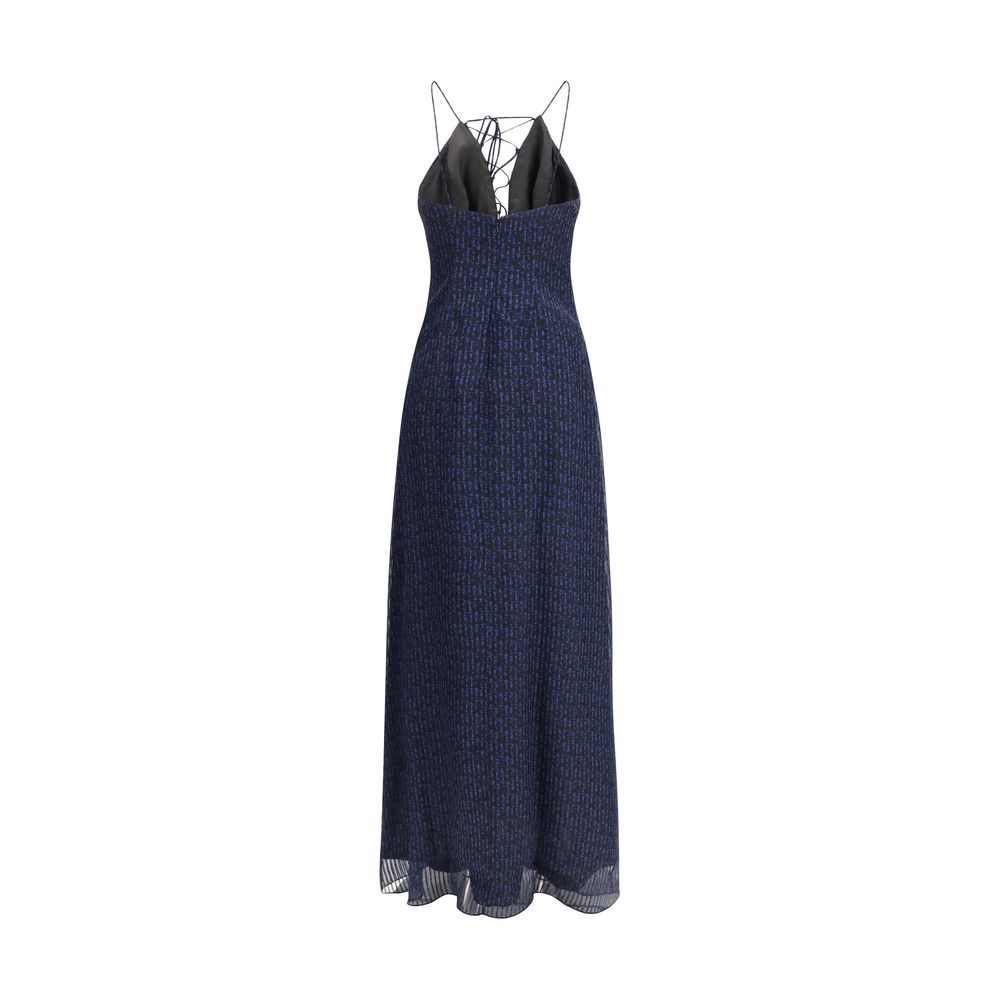 Abito casual in seta blu Kristina Ti