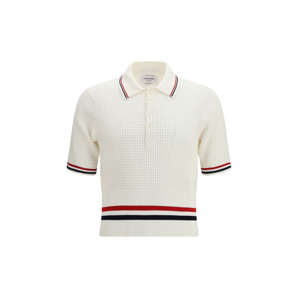Polo Thom Browne in cotone bianco