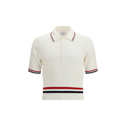 Polo Thom Browne in cotone bianco