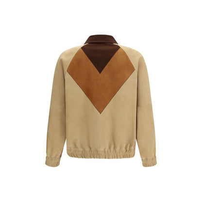 Giubbotto biker Valentino in pelle di capra marrone