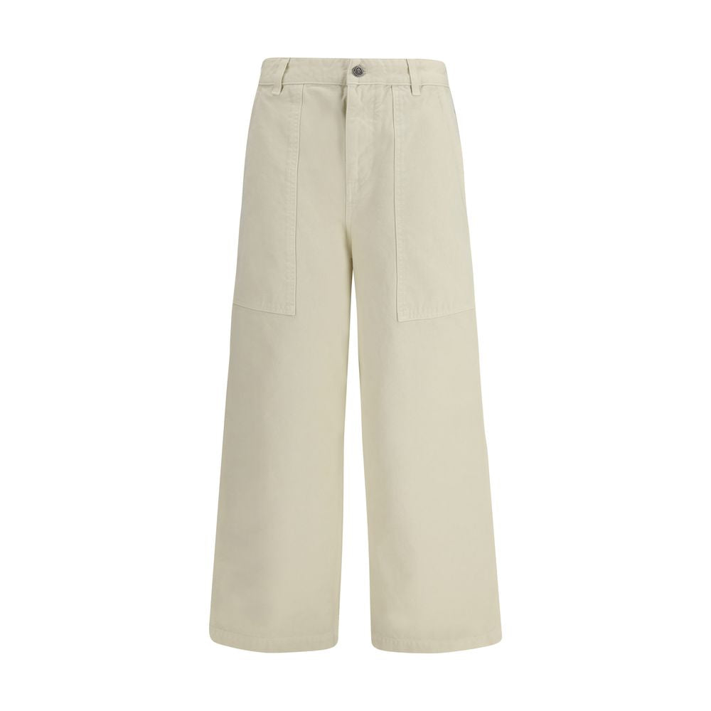 Pantaloni Casual Moncler Beige in Cotone