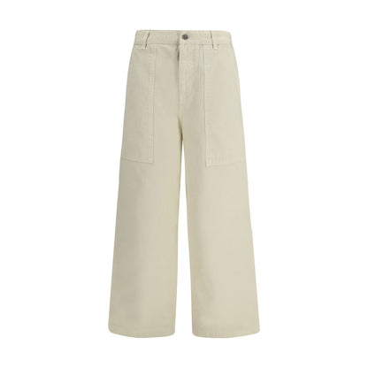 Pantaloni Casual Moncler Beige in Cotone