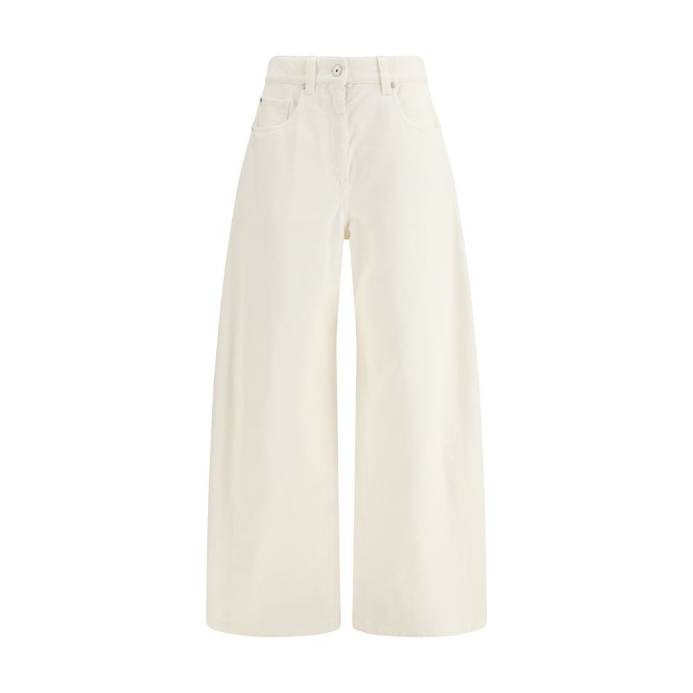 Pantalon décontracté Brunello Cucinelli en coton beige