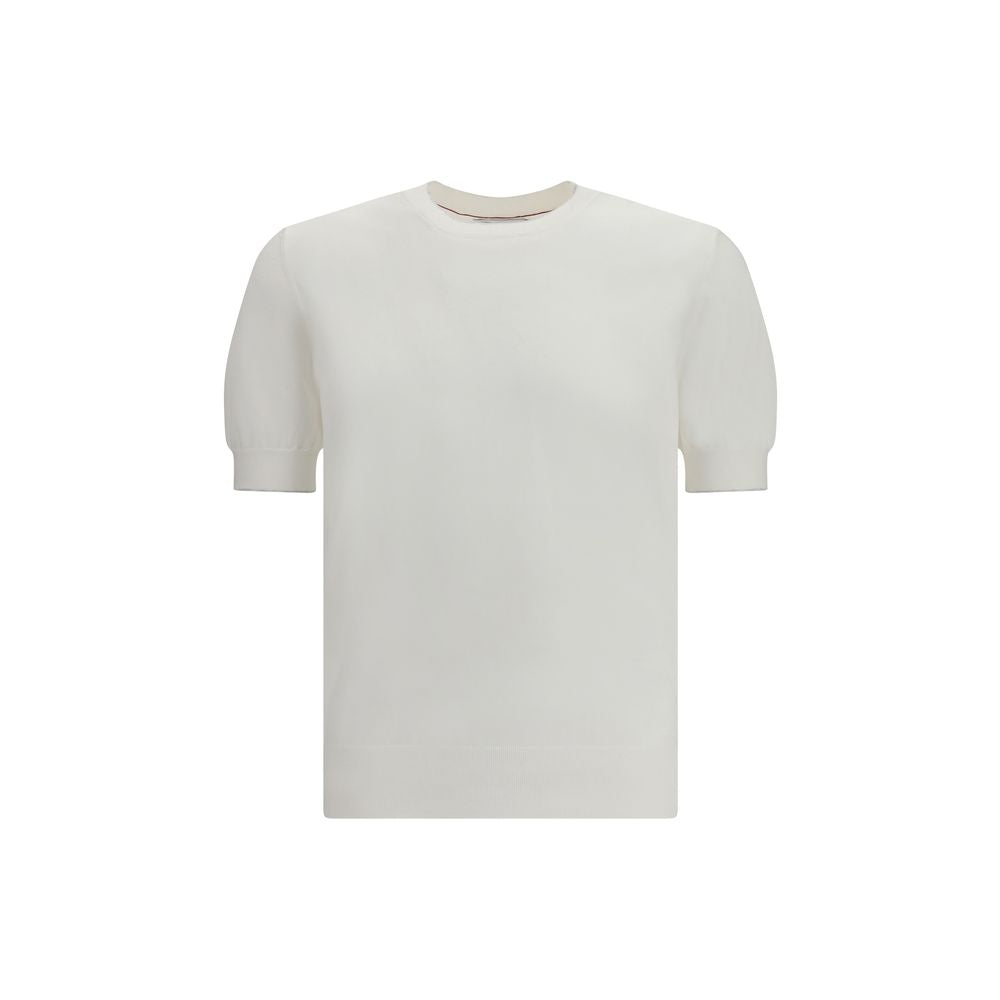 T-shirt en coton blanc Brunello Cucinelli