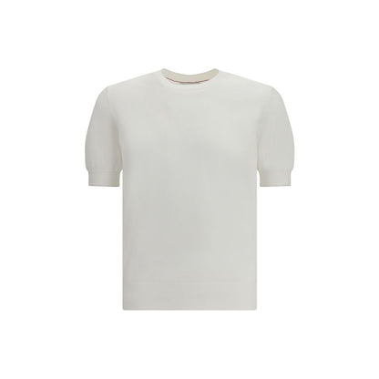 T-shirt en coton blanc Brunello Cucinelli