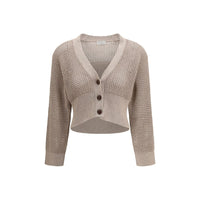 Cardigan Brunello Cucinelli in cotone beige