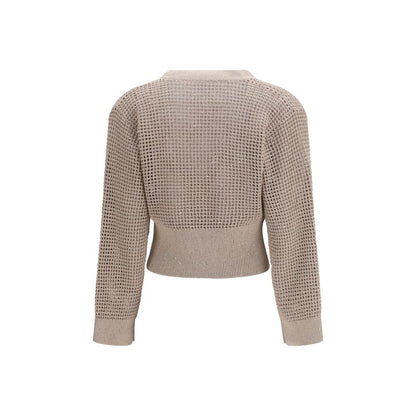 Cardigan Brunello Cucinelli in cotone beige