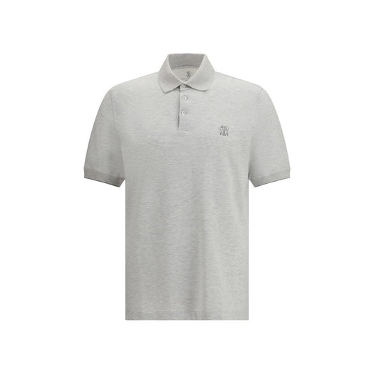 Polo Brunello Cucinelli in cotone grigio