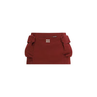 Mini-jupe Miu Miu en coton bordeaux