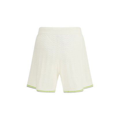 Shorts Bermuda in cotone bianco Casablanca