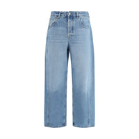 Jacquemus Jeans in denim di poliestere blu