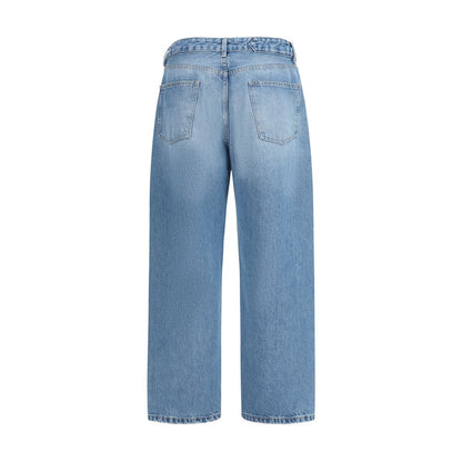 Jacquemus Jeans in denim di poliestere blu