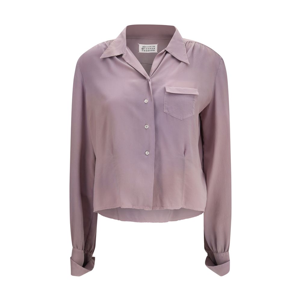 Chemise en soie violette Maison Margiela