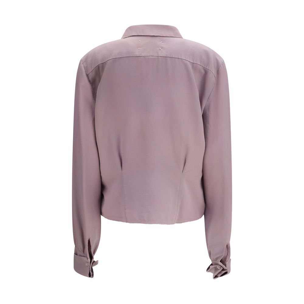 Chemise en soie violette Maison Margiela