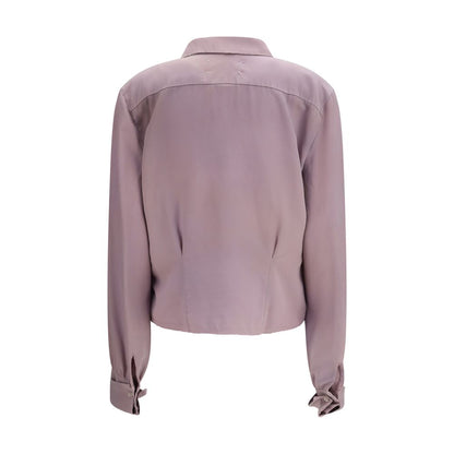 Camicia in seta viola Maison Margiela