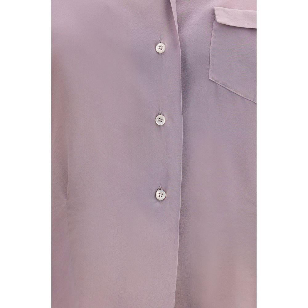 Chemise en soie violette Maison Margiela